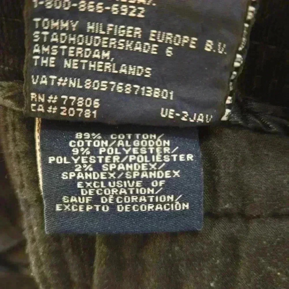 Tommy Hilfiger Y2K Low Rise Corduroy Stretch Cotton Flare Pants Black Size 10 - Picture 11 of 11